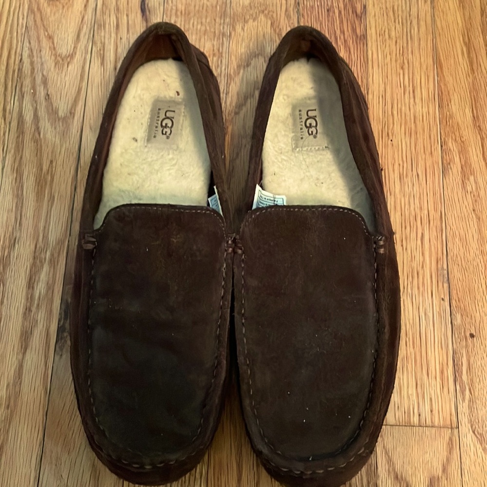UGG Men Alder Brown Suede Slippers